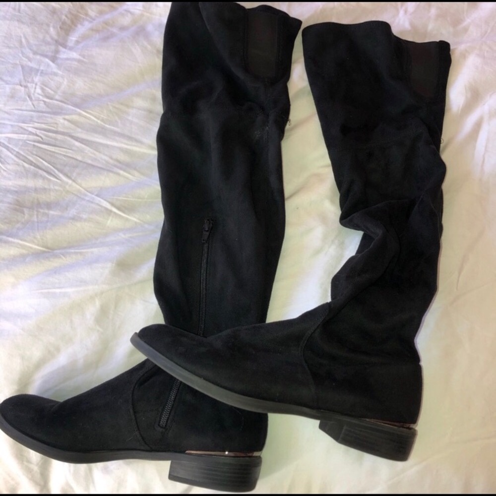 Knee high black boots